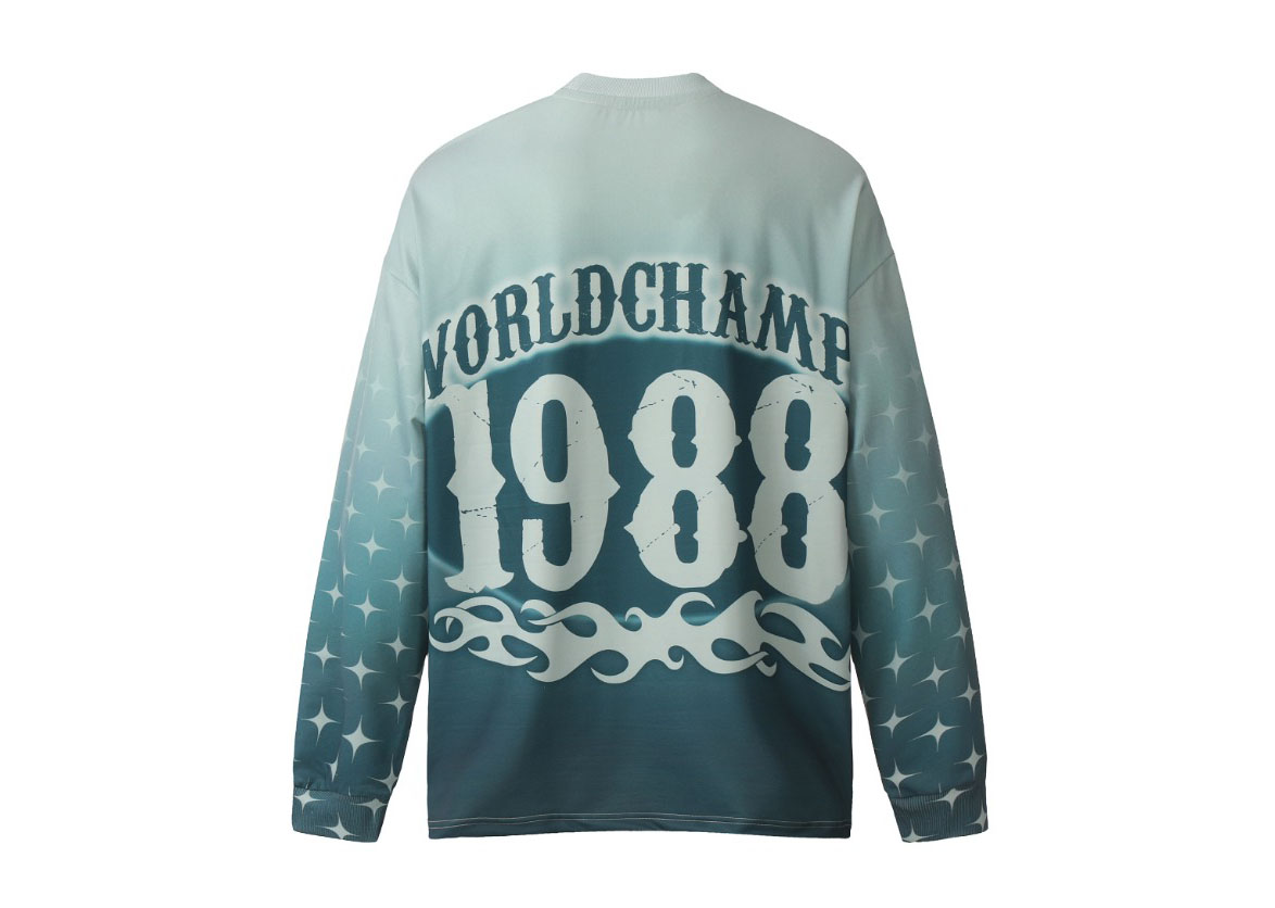 Saint Mich@el Tears Full Print 1988 Green Purple Long Sleeve