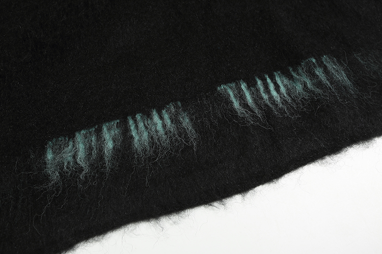 Off White black and red color-block long-sleeve sweater