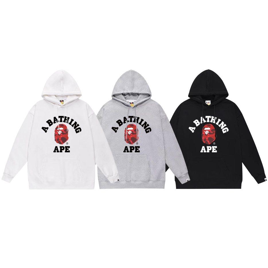 BAPE classic lettered Ape Head logo hoodie