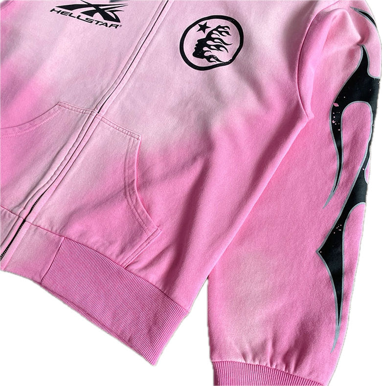Hell$tar Studios vintage washed hoodie Pink