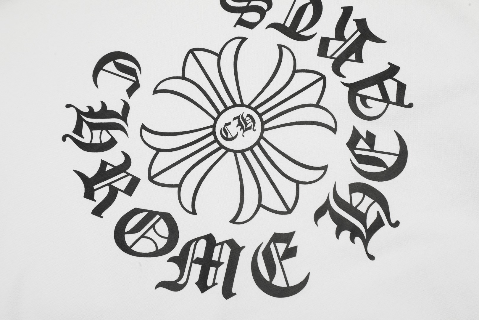 Ch*0me He**ts embroidered and printed heavy-duty hoodie in white