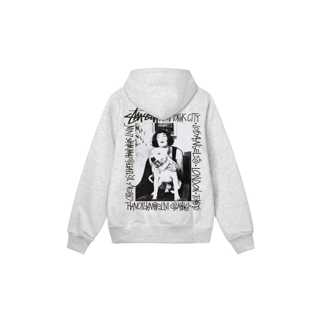 Stu$$y scenic and character graphic print hoodie