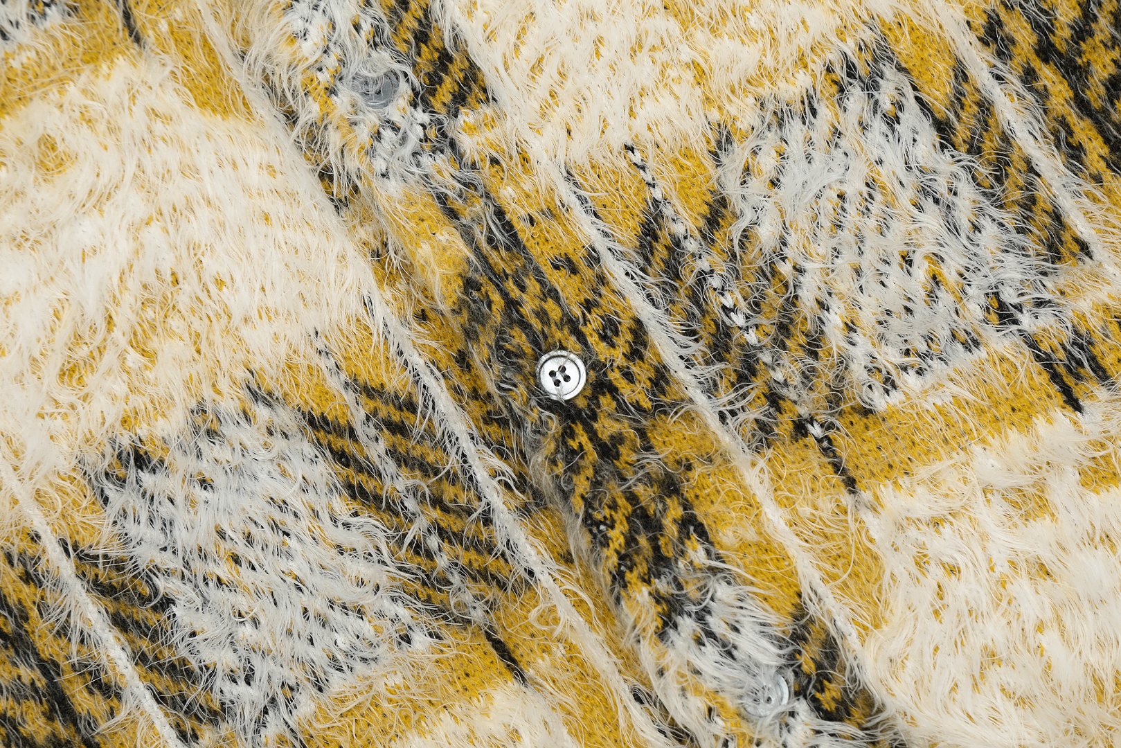 Stussy Hairy Plaid Cardigan Sweater