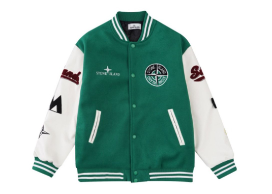 Stone 1Sland stone island splicing baseball tweed jacket