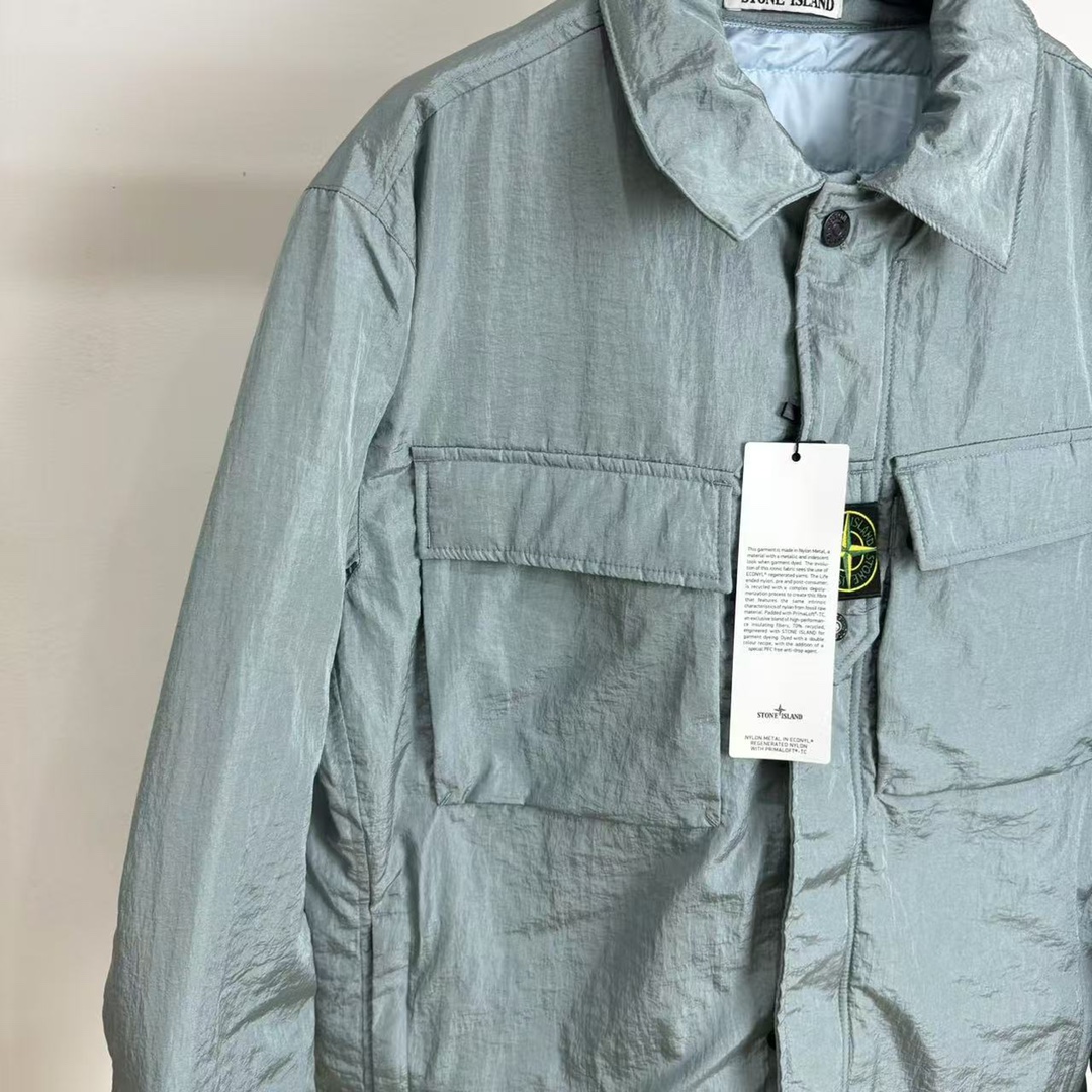 Stone 1sland Single-breasted cotton jacket