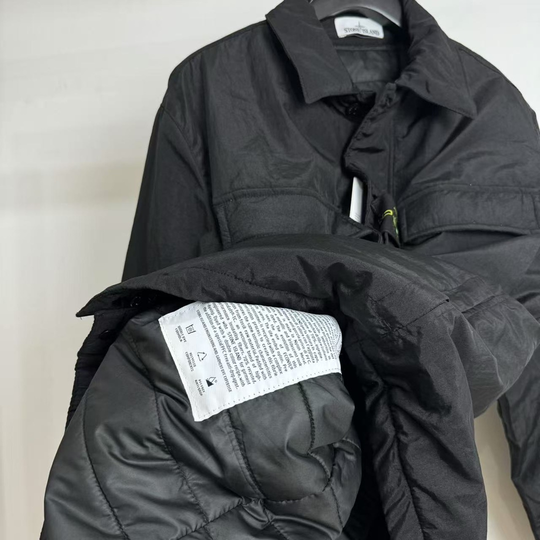 Stone 1sland Single-breasted cotton jacket