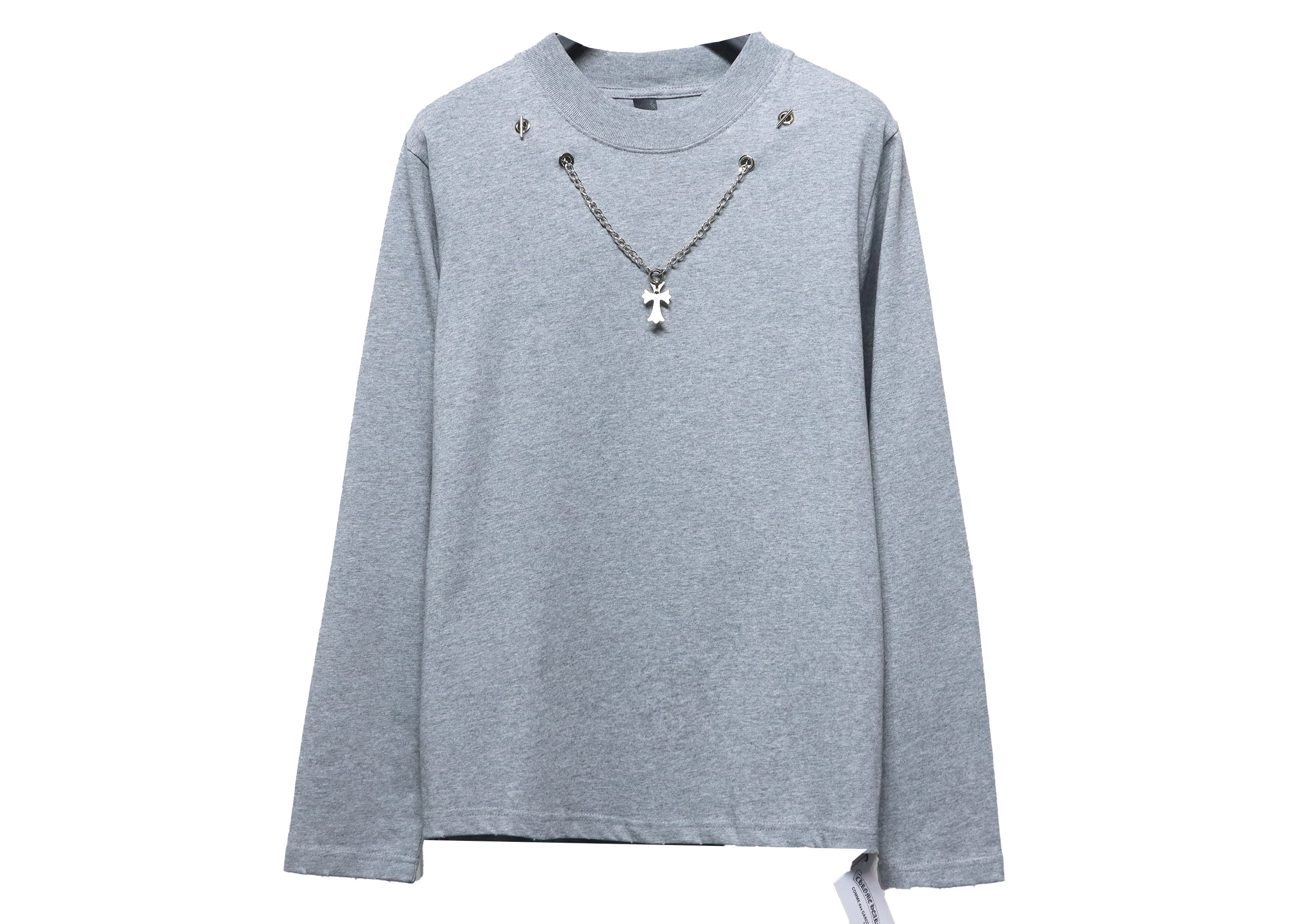 Chorme Heart Cross pendant Long Sleeve T-Shirt