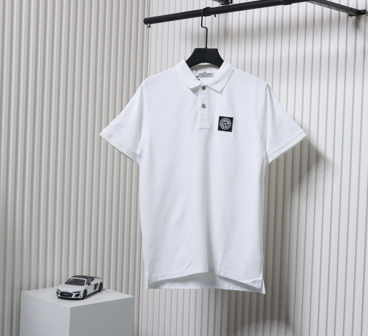 t0ne Island Stone Island Junior Diagonal Fleece Polo T-shirt